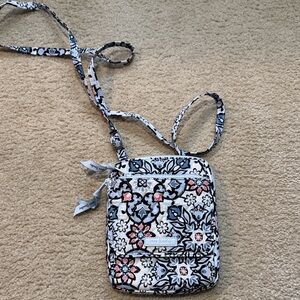 Vera Bradley Floral Crossbody Bag - Black, Pink, and Blue
